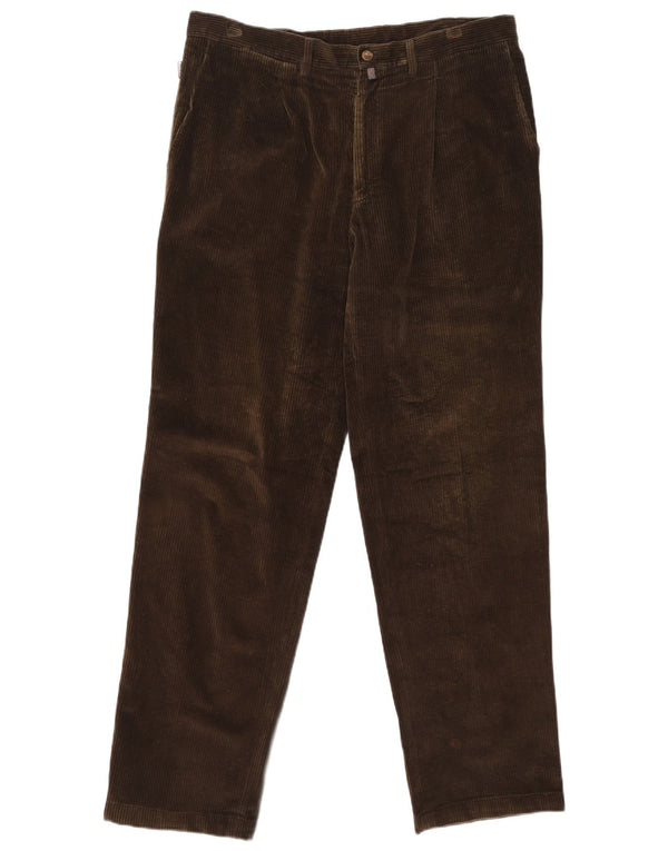 Barbour Mens Straight Corduroy Trousers W38 L34 Khaki Cotton