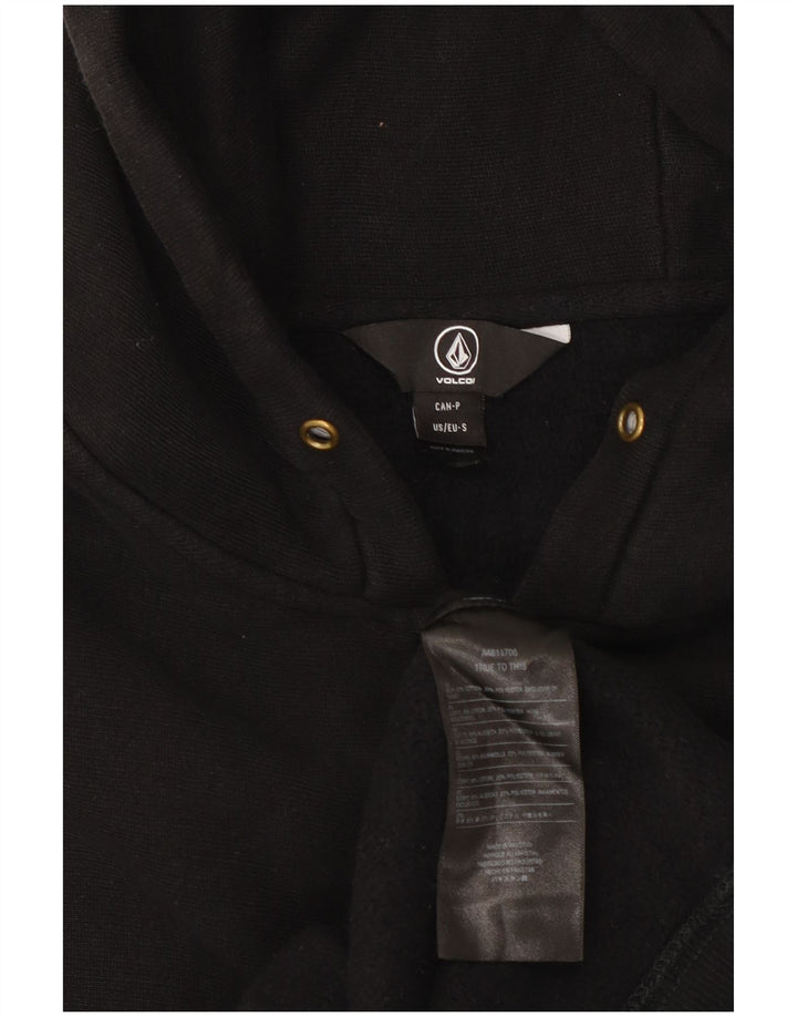 Volcom Mens Graphic Zip Hoodie Sweater Small Black Cotton