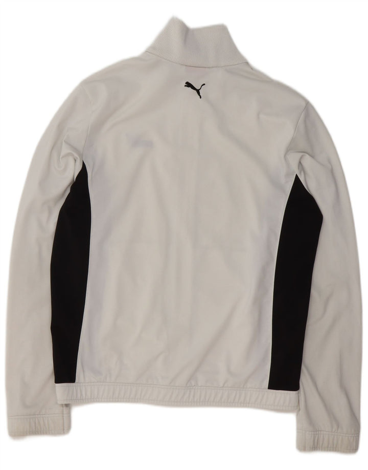 Puma Mens Tracksuit Top Jacket Medium White Colourblock Polyester