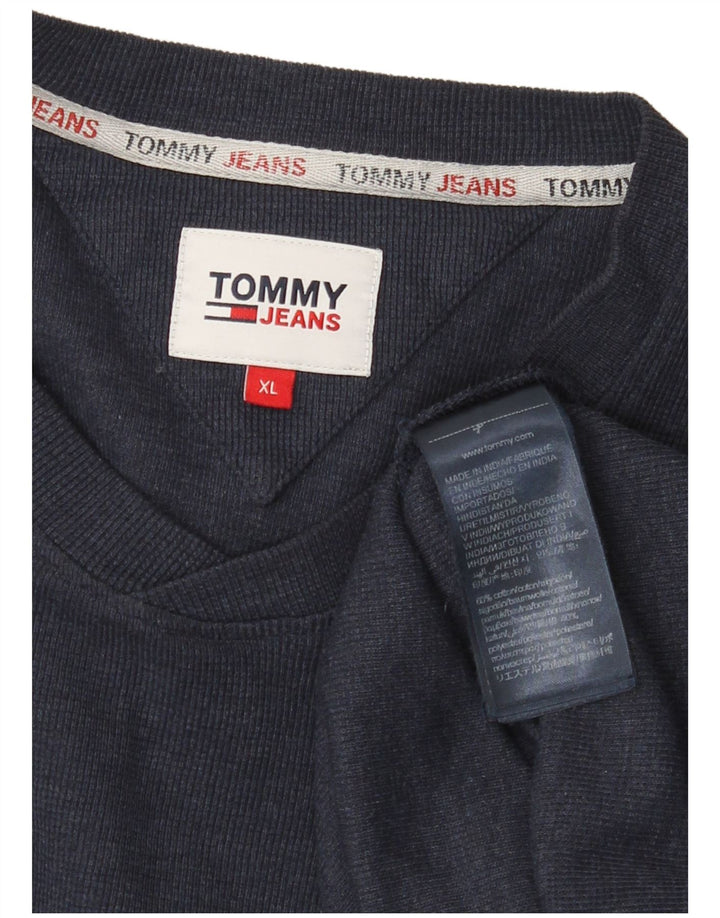 Tommy Hilfiger Mens Top Long Sleeve XL Navy Blue Cotton