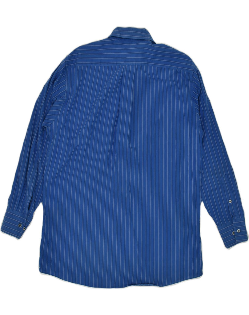 MICHAEL KORS Mens Shirt Size 15 1/2 Medium Blue Pinstripe Cotton | Vintage Michael Kors | Thrift | Second-Hand Michael Kors | Used Clothing | Messina Hembry 