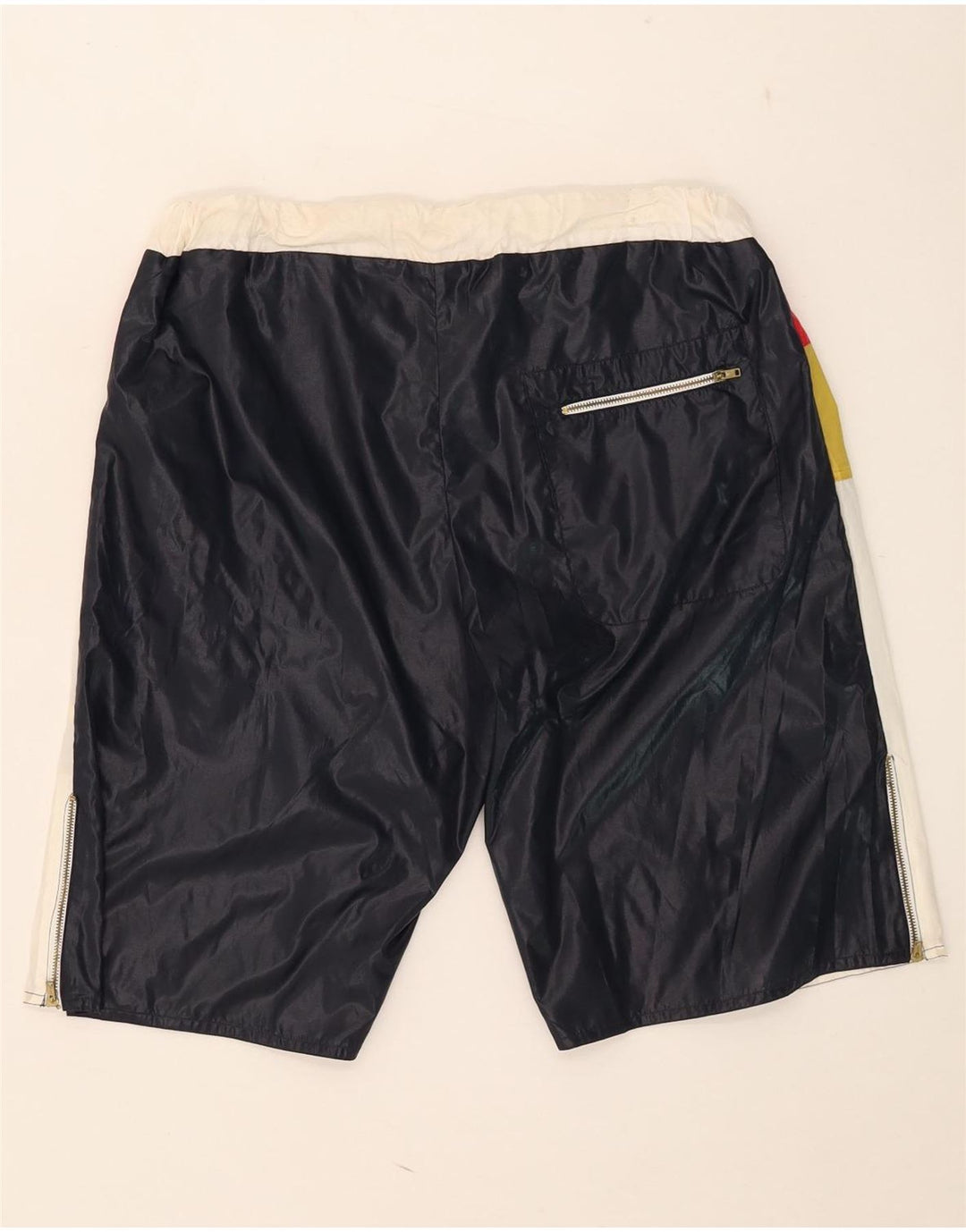 Vintage Mens Swimming Shorts IT 52 Large Multicoloured Colourblock Nylon