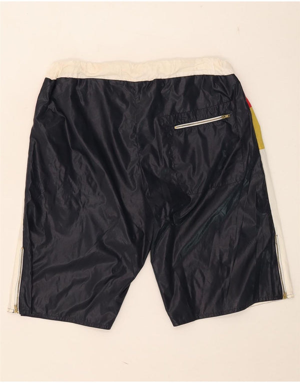 Vintage Mens Swimming Shorts IT 52 Large Multicoloured Colourblock Nylon