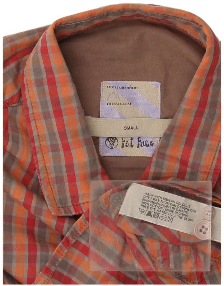 Fat Face Mens Shirt Small Multicoloured Check Cotton