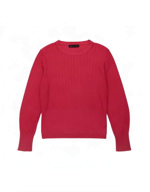 Marks & Spencer Womens Boat Neck Jumper Sweater UK 8 Small Pink Viscose