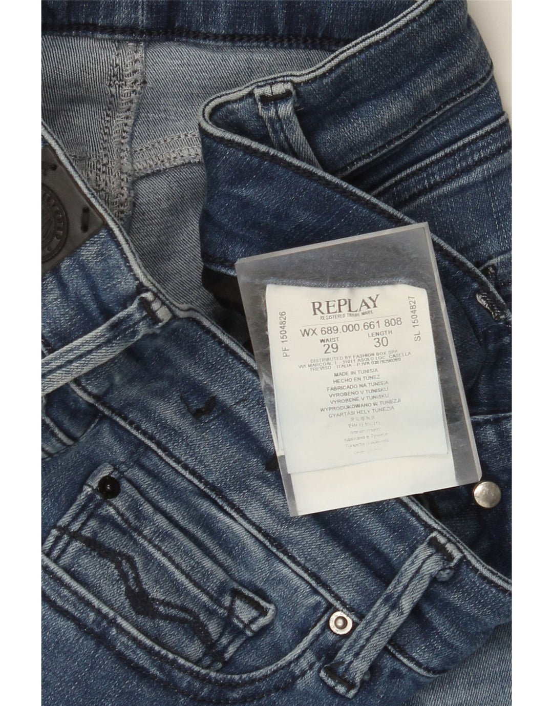 REPLAY Womens Luz Slim Jeans W29 L27 Blue Cotton