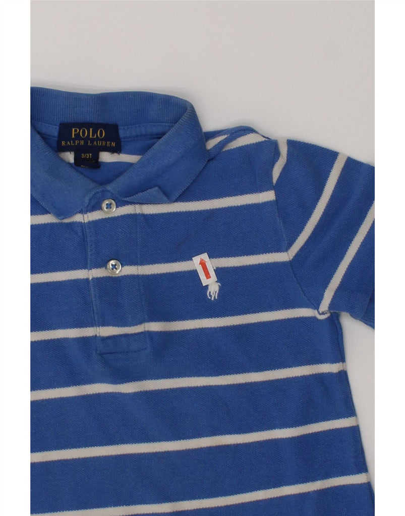 POLO RALPH LAUREN Boys Polo Shirt 2-3 Years Blue Striped Cotton | Vintage Polo Ralph Lauren | Thrift | Second-Hand Polo Ralph Lauren | Used Clothing | Messina Hembry 