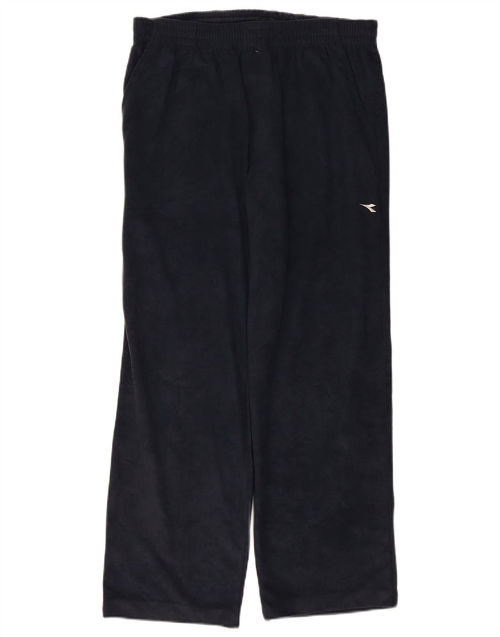 DIADORA Mens Velour Tracksuit Trousers UK 40 Medium  Navy Blue Polyester