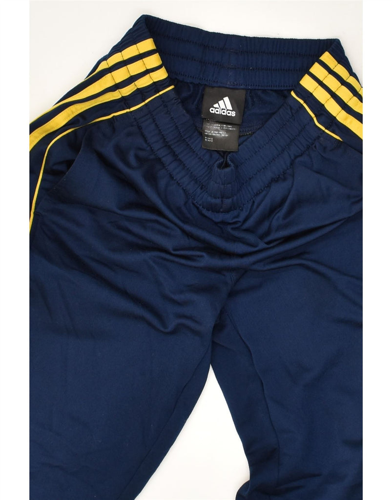 ADIDAS Boys Tracksuit Trousers 10-11 Years Medium  Navy Blue Polyester | Vintage Adidas | Thrift | Second-Hand Adidas | Used Clothing | Messina Hembry 