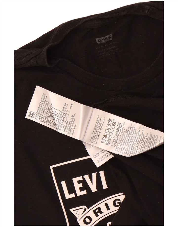 Levi's Mens Graphic T-Shirt Top Medium Black Cotton