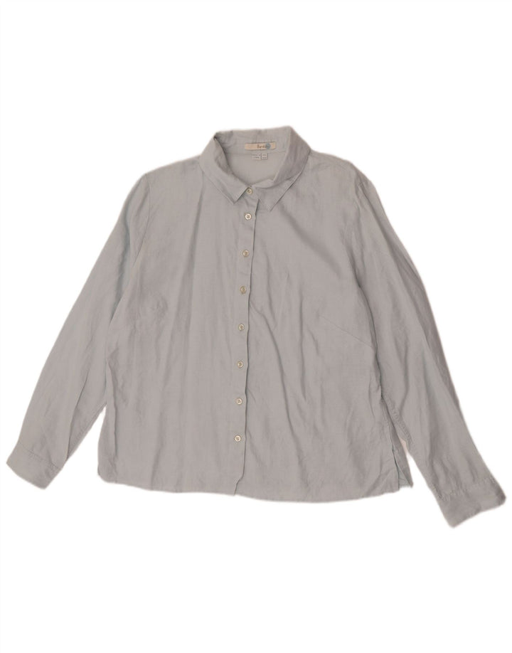 Boden Womens Shirt UK 18 XL Blue Linen