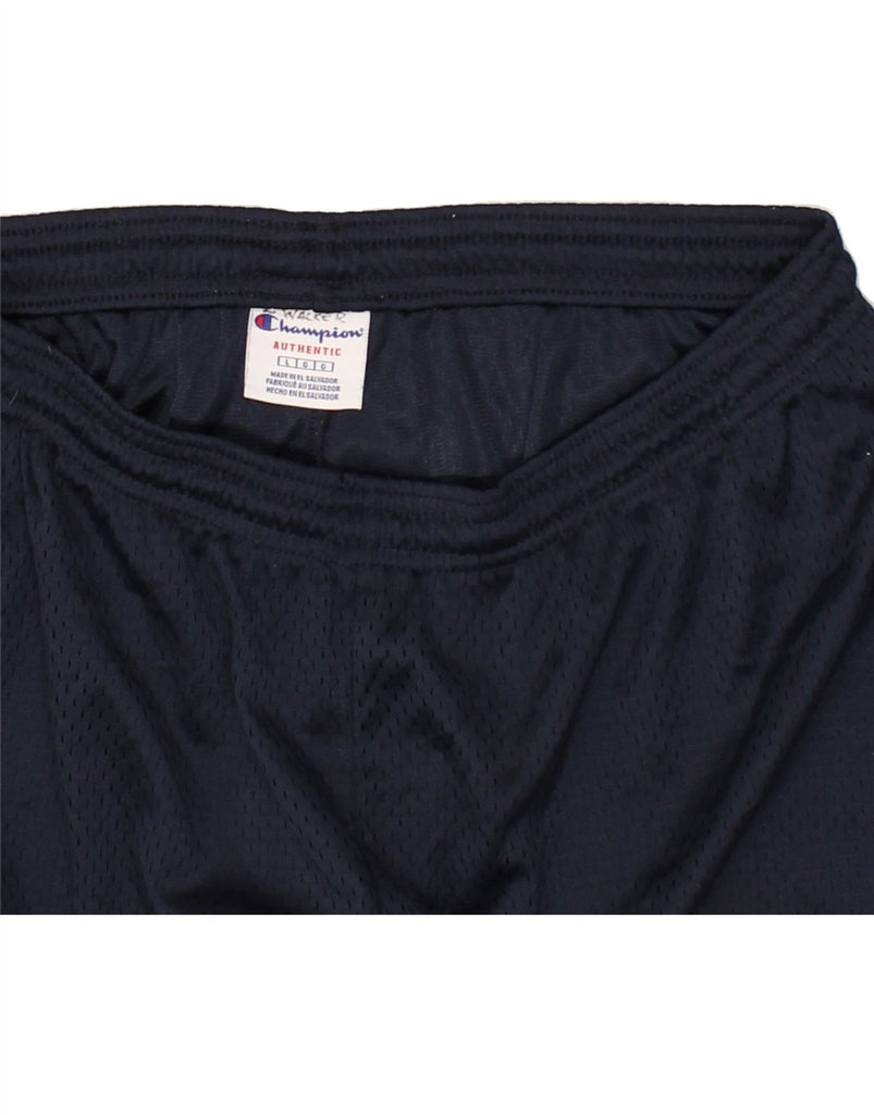 CHAMPION Mens Authentic Sport Shorts Large Navy Blue Polyester | Vintage Champion | Thrift | Second-Hand Champion | Used Clothing | Messina Hembry 