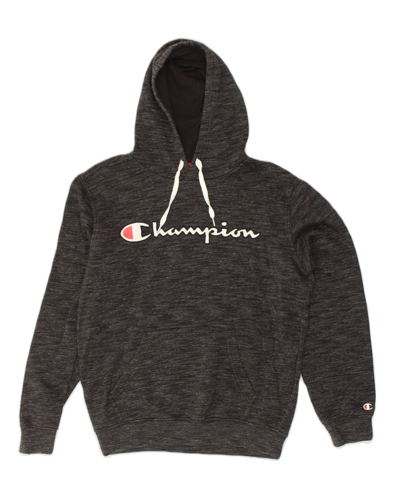 CHAMPION Mens Hoodie Jumper Medium Grey Flecked Cotton | Vintage Champion | Thrift | Second-Hand Champion | Used Clothing | Messina Hembry 