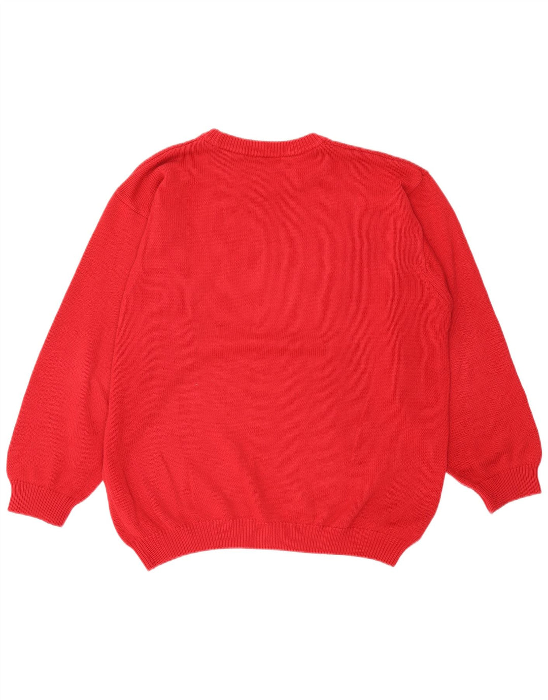 Marks & Spencer Mens Crew Neck Jumper Sweater Large Red Cotton