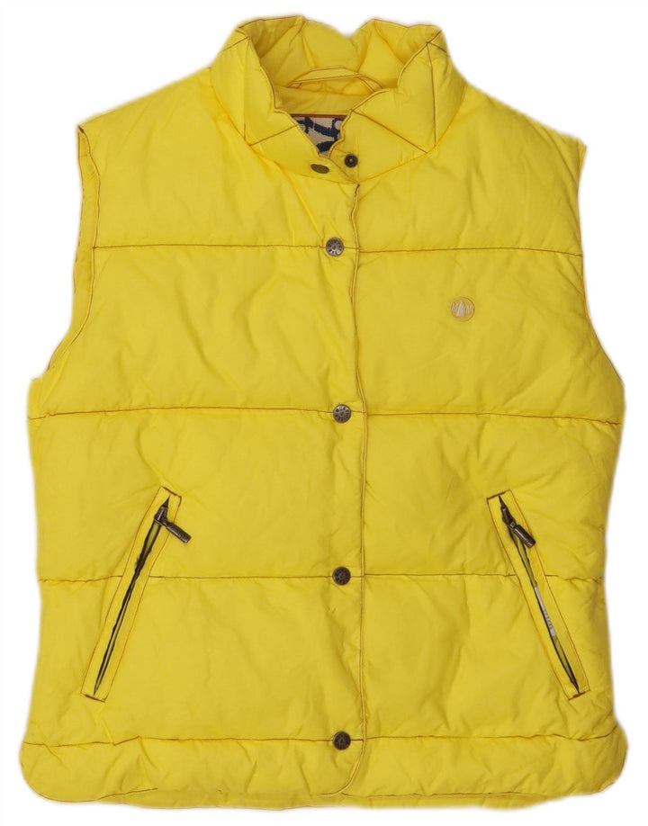 Murphy & Nye Womens Padded Gilet UK 10 Small Yellow Nylon
