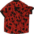 VINTAGE Womens Short Sleeve Shirt Blouse UK 14 Large Red Floral Viscose | Vintage Vintage | Thrift | Second-Hand Vintage | Used Clothing | Messina Hembry 
