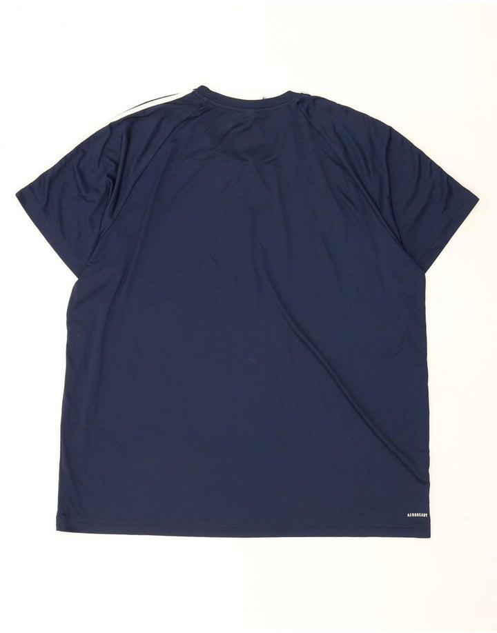 Adidas Mens Aeroready T-Shirt Top 2XL Navy Blue Polyester