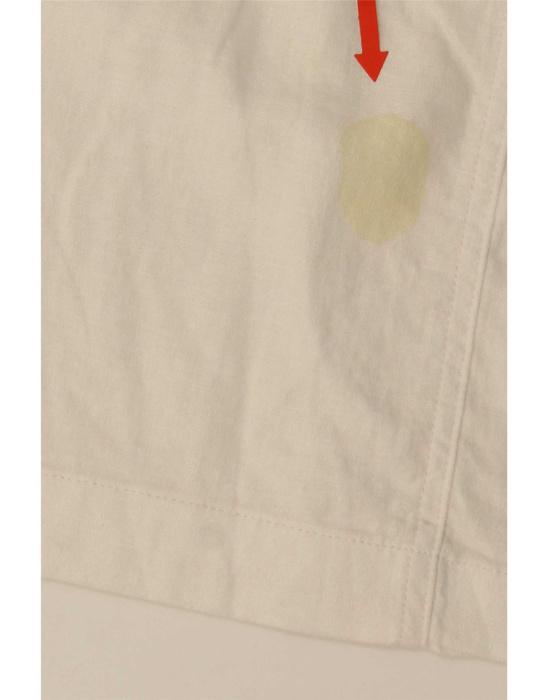 Marks & Spencer Womens Straight Skirt UK 14 Large W32 White Flax