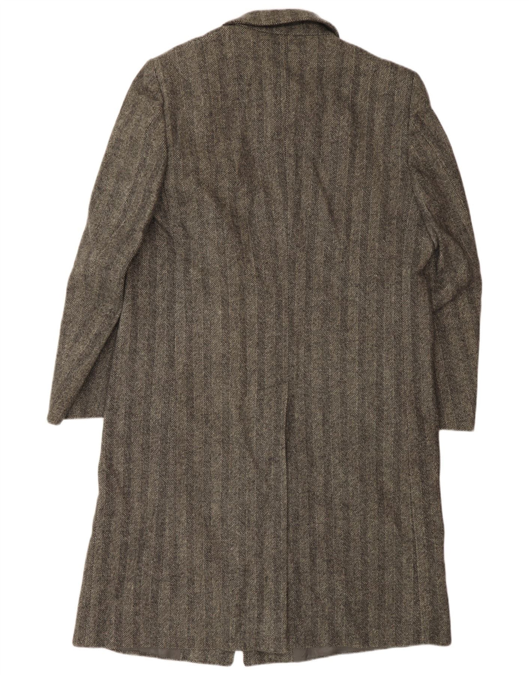 FIRMA Mens Overcoat UK 38 Medium Grey Herringbone
