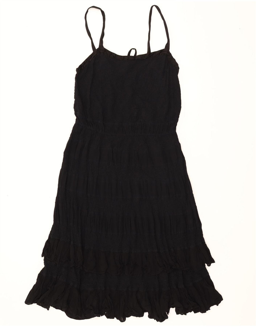 GHOST Womens Slip Dress UK 14 Large Black Viscose Vintage Ghost and Second-Hand Ghost from Messina Hembry 