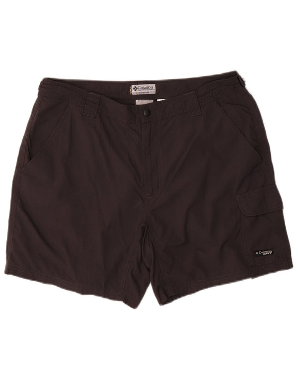 COLUMBIA Womens Cargo Shorts US 12 Large W32  Black Nylon