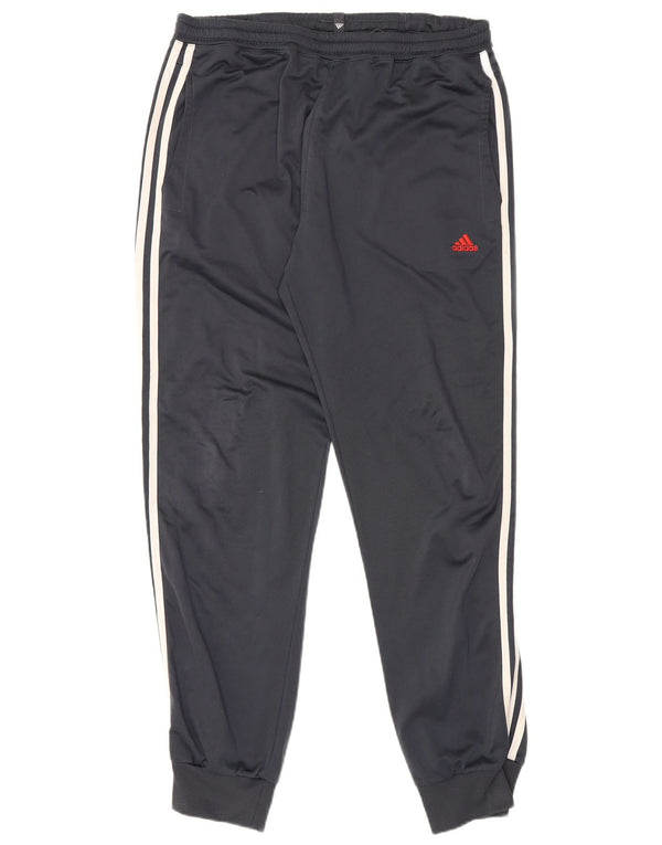 Adidas Mens Tracksuit Trousers Joggers UK 42/44 Large Navy Blue Polyester