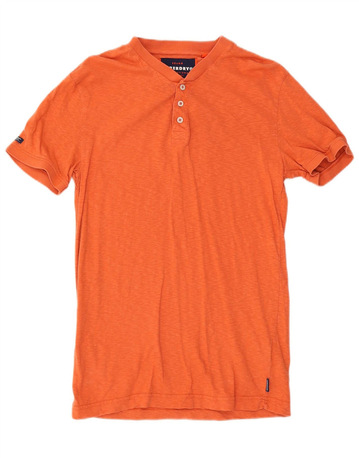 Superdry Mens T-Shirt Top Medium Orange Cotton