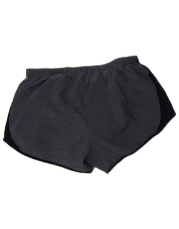 Nike Womens Dri Fit Sport Shorts UK 12 Medium Navy Blue Colourblock
