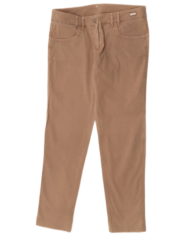 Trussardi Womens Slim Casual Trousers IT 44 Medium W30 L29 Beige Cotton