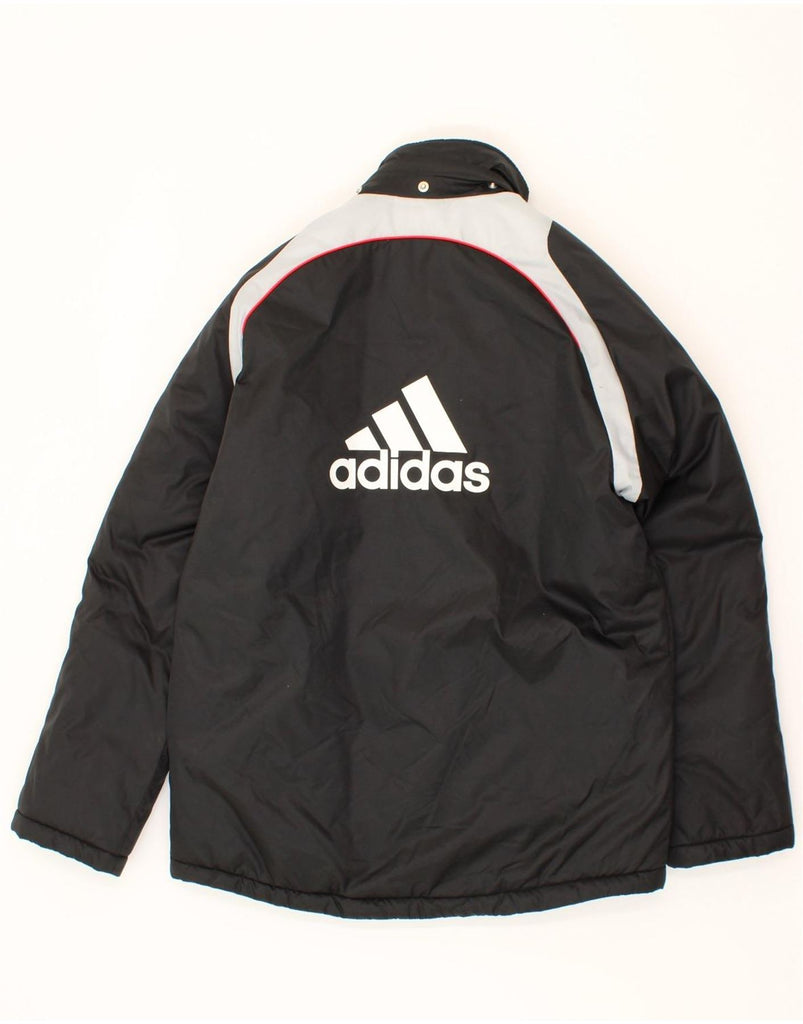 ADIDAS Boys Graphic Windbreaker Jacket 13-14 Years Black Colourblock Vintage Adidas and Second-Hand Adidas from Messina Hembry 