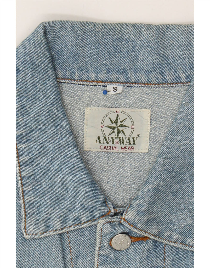 VINTAGE Mens Denim Gilet UK 36 Small Blue Vintage Vintage and Second-Hand Vintage from Messina Hembry 