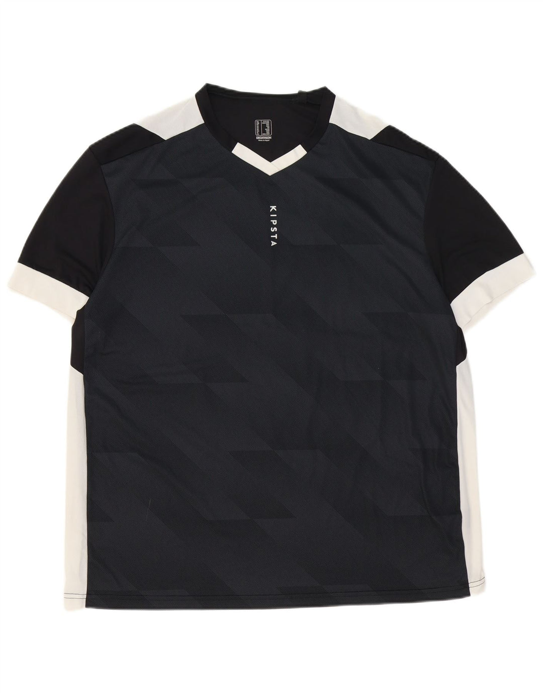 Decathlon Mens Graphic T-Shirt Top 2XL Black Colourblock