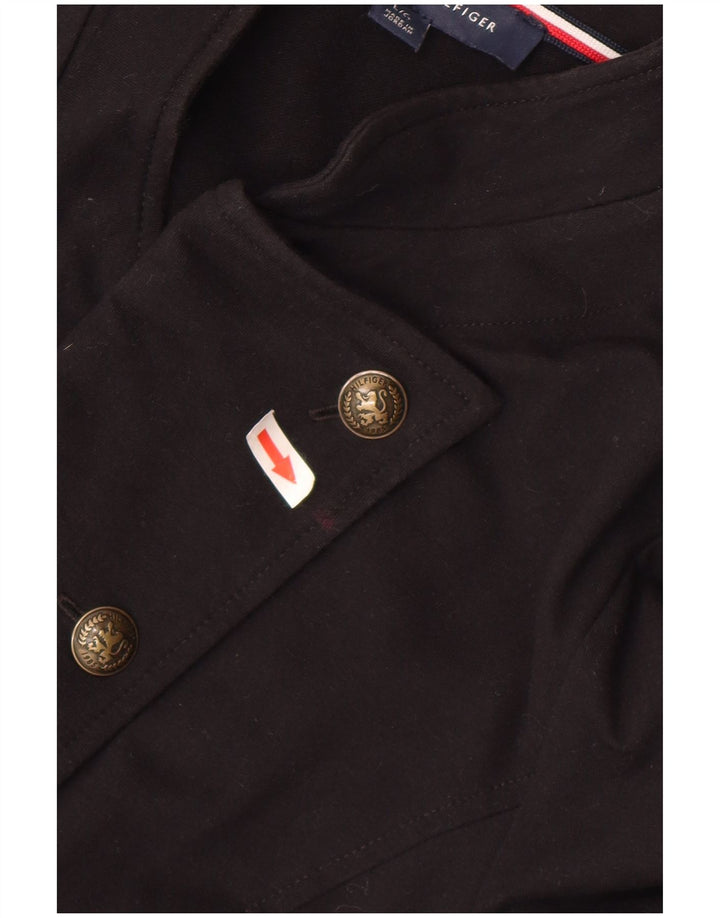 Tommy Hilfiger Womens Cardigan Top UK 16 Large Black Cotton