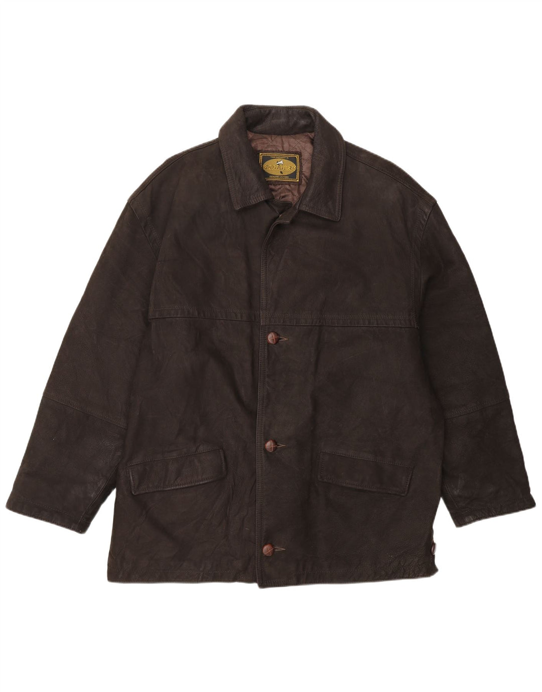 Douglas Mens Leather Jacket UK 42 XL Brown