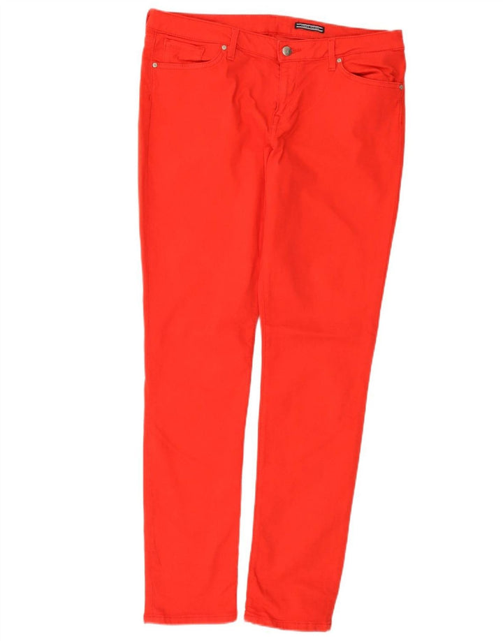 TOMMY HILFIGER Womens Skinny Casual Trousers W32 L32 Red Cotton