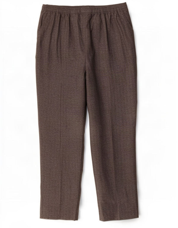 Marks & Spencer Womens Chino Trousers UK 14 Large W34 L28 Grey Flecked