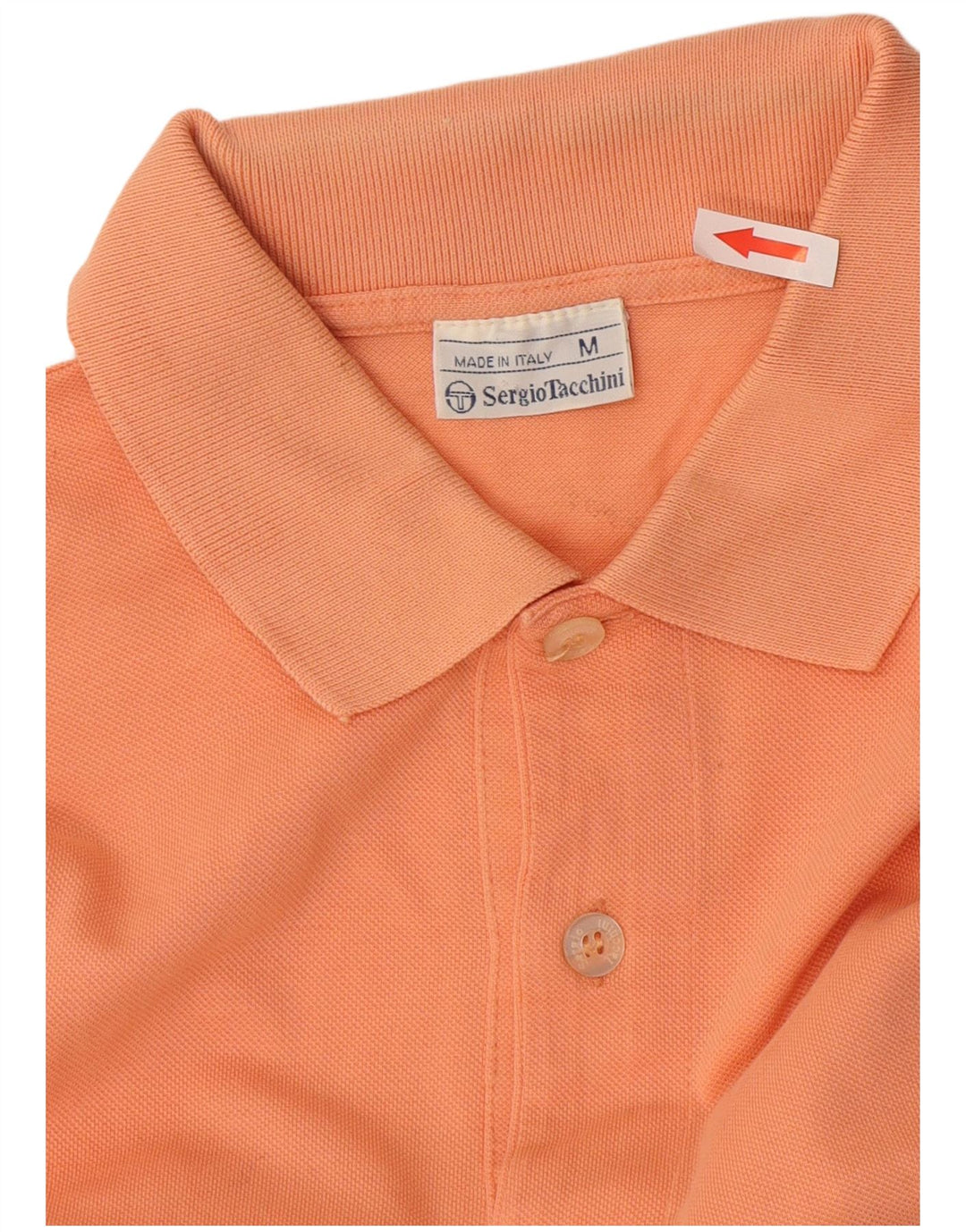 Sergio Tacchini Mens Polo Shirt Medium Pink Cotton