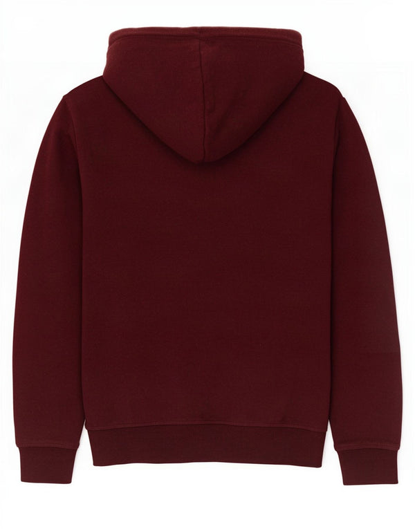 Superdry Mens Zip Hoodie Sweater Medium Maroon Cotton