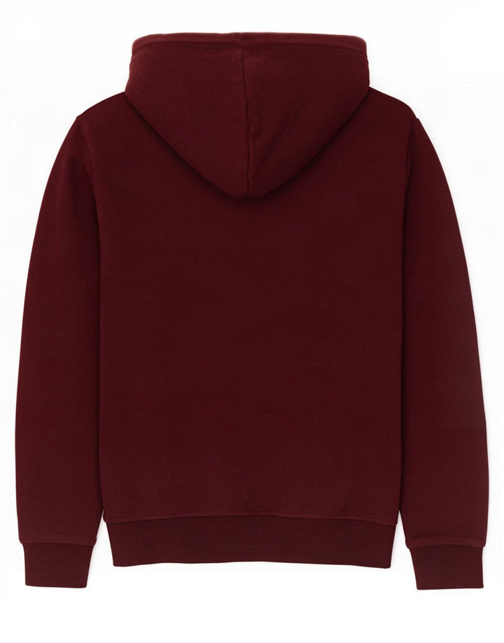Superdry Mens Zip Hoodie Sweater Medium Maroon Cotton