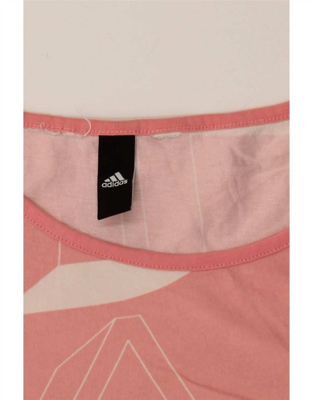 ADIDAS Womens Graphic T-Shirt Top UK 12 Medium Pink Vintage Adidas and Second-Hand Adidas from Messina Hembry 