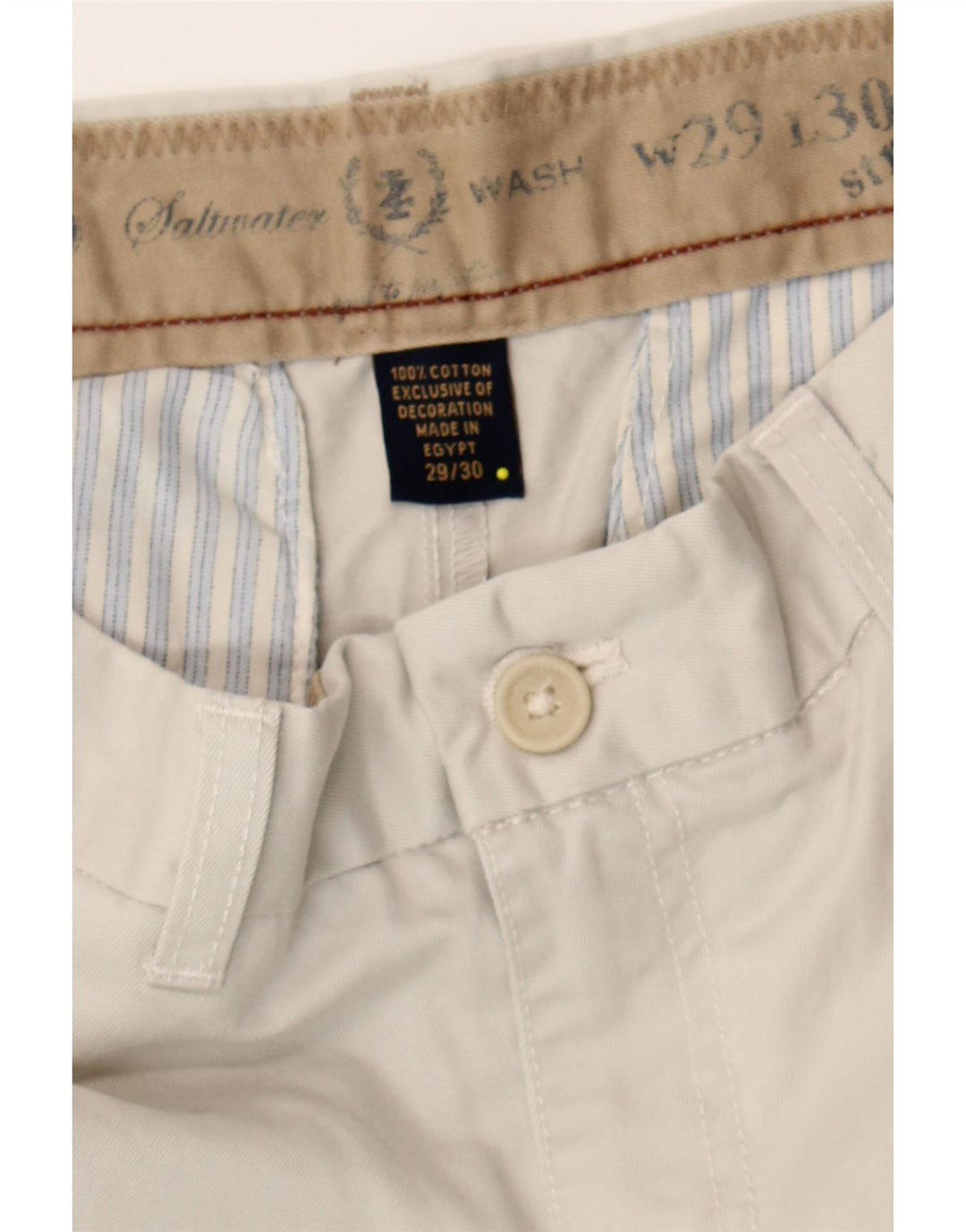 IZOD Mens Straight Chino Trousers W29 L30 Off White Cotton Vintage Izod and Second-Hand Izod from Messina Hembry 