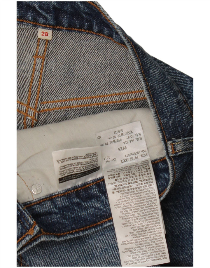 Levi's Womens Distressed Denim Skirt W28 Medium Blue Cotton