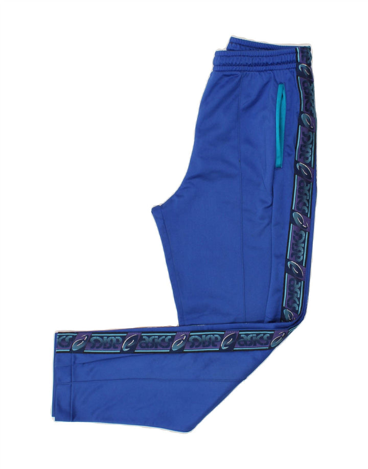 ASICS Mens Graphic Tracksuit Trousers IT 48 Medium Blue Polyamide Vintage Asics and Second-Hand Asics from Messina Hembry 