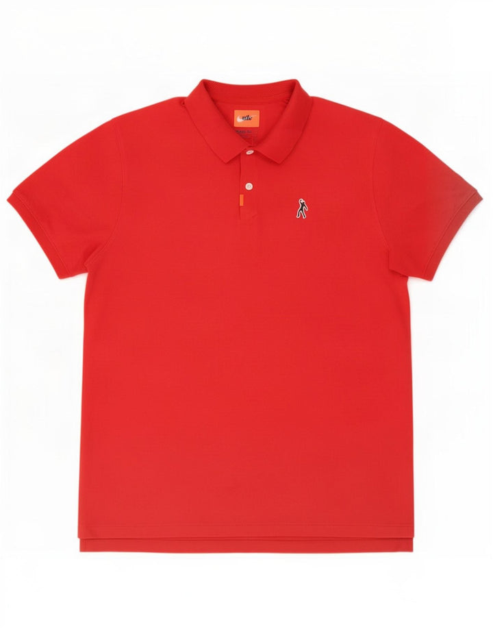Nike Mens Dri Fit Polo Shirt Large Red Cotton