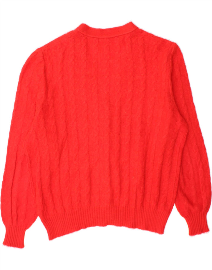 VINTAGE Womens Cardigan Sweater UK 18 XL Red Vintage Vintage and Second-Hand Vintage from Messina Hembry 