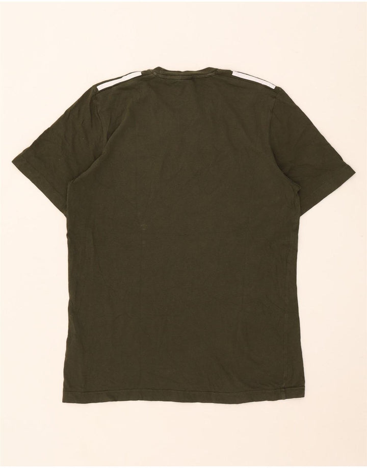 Adidas Mens T-Shirt Top Small Khaki Cotton