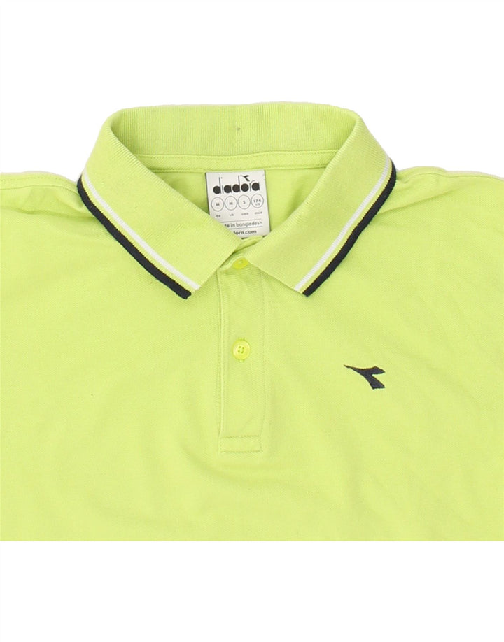 DIADORA Mens Polo Shirt Medium Green Cotton Vintage Diadora and Second-Hand Diadora from Messina Hembry 