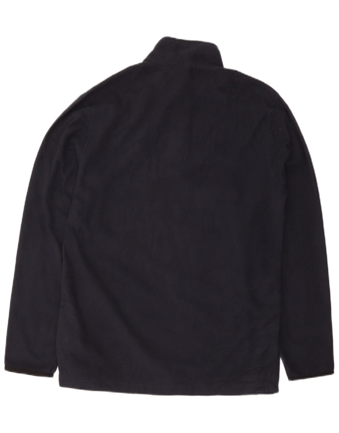 Champion Mens Zip Neck Fleece Jumper Large Navy Blue Polyester