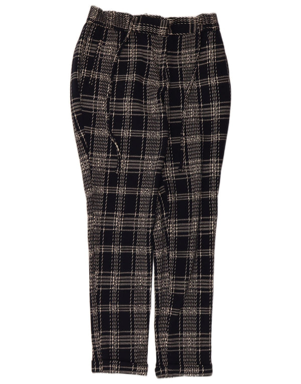 Massimo Dutti Womens Chino Trousers EU 40 Medium W30 L27 Black Check
