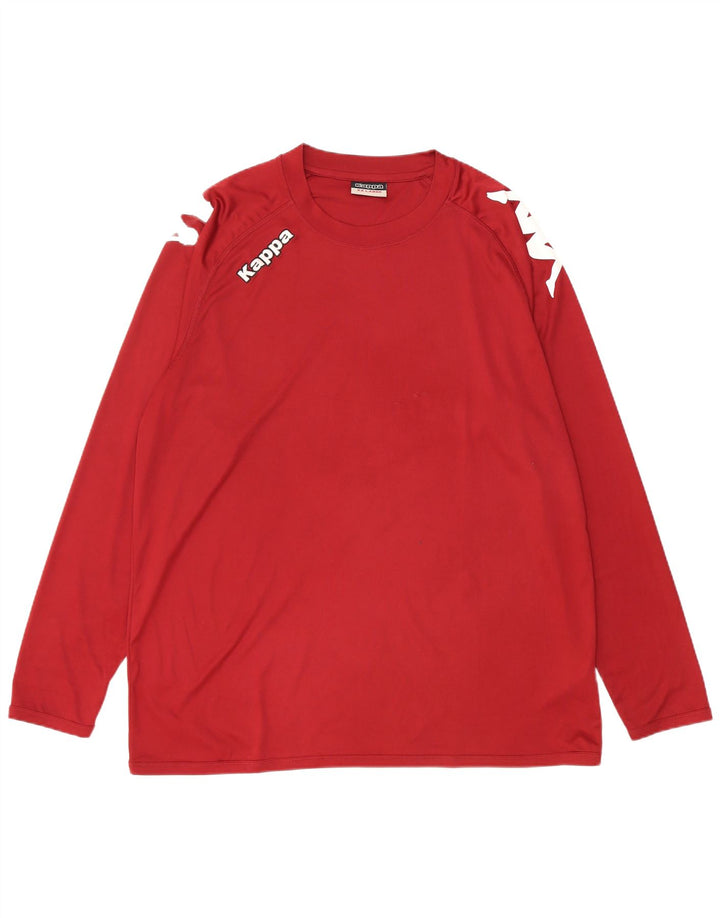 KAPPA Mens Graphic Top Long Sleeve 2XL Maroon Polyester